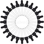 Straight Tip Glass Droppers, with Rubber Bulb and Screw Cap, for Glass Essential Oils Dropper Bottles, White, 81x21mm, Capacity: 15ml, 24sets/box(MRMJ-FH0001-07)