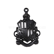 Alloy Pendants, Electrophoresis Black, Other Pattern, 34x21.5x2mm, Hole: 1.5mm(FIND-G039-02B-EB)