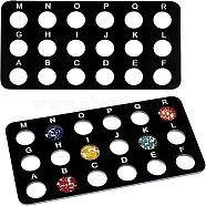 Plastic Bead Design Boards, Black, 13x24.7x0.5cm, Hole: 25mm(TOOL-WH0125-44)