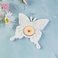 DIY Butterfly Candlestick Silicone Molds, for Candle Making, White, 12x12.2x1.2cm(DIY-G112-01)