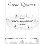 Natural Quartz Crystal Round Beaded Stretch Bracelets for Women Men, without Paper Card(IS6879-5)