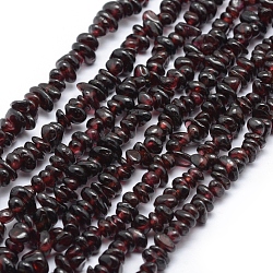Natural Garnet Beads Strands, Chip, 4~6mm, Hole: 0.8mm, about 33 inch(84cm)(G-P332-77)
