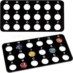 Plastic Bead Design Boards, Black, 13x24.7x0.5cm, Hole: 25mm(TOOL-WH0125-44)