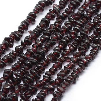 Natural Garnet Beads Strands, Chip, 4~6mm, Hole: 0.8mm, about 33 inch(84cm)