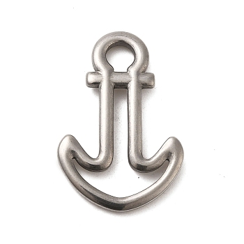 Hollow Out 304 Stainless Steel Pendants, Anchor Charm, Stainless Steel Color, 32x21x3mm, Hole: 4.5x5mm