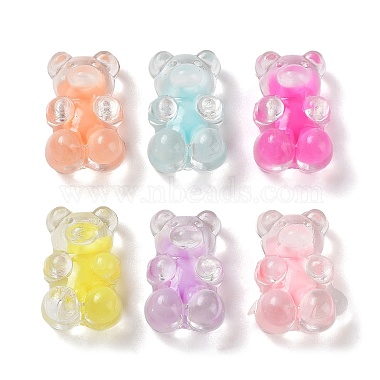 Mixed Color Bear Acrylic Beads