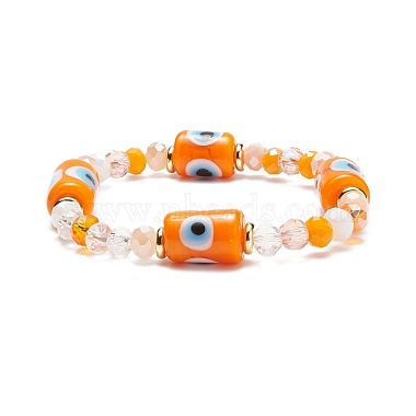 Dark Orange Lampwork Bracelets