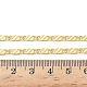 3MM Brass Textured Oval Link Chain Necklaces for Women(NJEW-K271-11G)-5