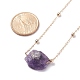Natural Amethyst Raw Stone Pendant Necklace for Women(NJEW-JN03781-03)-3