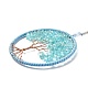 Wire Wrapped Chips Dyed Glass Big Pendant Decorations(HJEW-A005-01A)-2