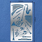 304 Stainless Steel Cutting Dies Stencils, for DIY Scrapbooking/Photo Album, Decorative Embossing DIY Paper Card, Musical Instruments Pattern, 17.7x10.1cm(DIY-WH0242-083)