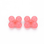 Transparent Acrylic Beads, Dyed, Ten Shape, Salmon, 13x13x5mm, Hole: 1.5mm, about 1510pcs/500g(MACR-S373-02E-03)