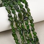 Natural Green Diopside Beads Strands, Nuggets, Tumbled Stone, 4~8x5~7x4~7mm, Hole: 1mm, about 56pcs/strand, 15.75''(40cm)(G-G464-A01-01)