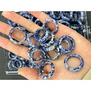 Natural Blue Spot Jasper Finger Rings, Inner Diameter: 17~20mm(WG8089A-09)