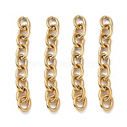 201 Stainless Steel Chain Extender, Cable Chain, Golden, 49~50.5mm(STAS-G221-29G)