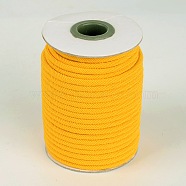 Round Polyester Cords, Gold, 4mm, about 21.87 yards(20m)/roll(OCOR-L030-135)