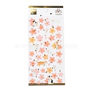 Epoxy Resin Sticker, for Scrapbooking, Travel Diary Craft, Sakura Pattern, 205x95mm(DIY-A017-02E)