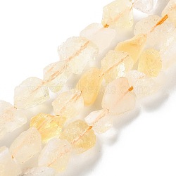 Raw Rough Natural Citrine Beads Strands, Nuggets, 4~11x4.5~14.5x4.5~14.5mm, Hole: 0.8mm, about 41~43pcs/strand, 15.35~15.94''(39~40.5cm)(G-B065-C11)