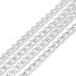 Unwelded Aluminum Curb Chains, Gainsboro, 5.5x3.5x1mm, about 100m/bag(CHA-S001-016)