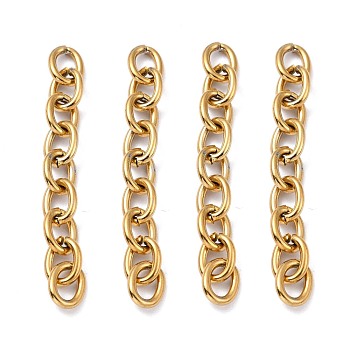 201 Stainless Steel Chain Extender, Cable Chain, Golden, 49~50.5mm