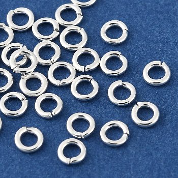 Brass Open Jump Rings, Round, Lead Free & Cadmium Free & Nickel Free, Silver, 3x1mm, Inner Diameter: 1.6mm, 18 Gauge