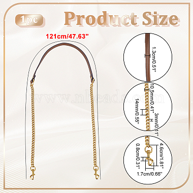 PU Leather Bag Handles(PURS-WH0005-64G)-2