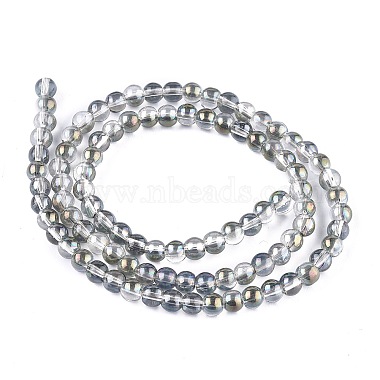 Full Rainbow Plated Round Electroplated Glass Beads Strands(X-EGLA-I002-6mm-01)-2