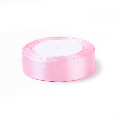 Breast Cancer Pink Awareness Ribbon Making Materials Light Pink Satin Ribbon Wedding Sewing DIY(X-RC25mmY004)-2
