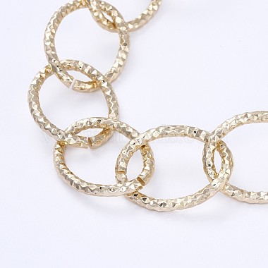 Алюминиевые текстурированные браслеты и ожерелья-цепочки(SJEW-JS01094-03)-8