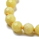 8mm Faceted Round Natural Butter Jade Beaded Necklaces(NJEW-F327-01A-03)-2