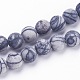 Chapelets de perles de pierre noire/soie noires naturelles(X-G-F520-57-6mm)-1