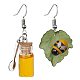 Bees Alloy Resin Dangle Earrings(FS-WGAE13C-01)-5