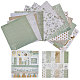 26 feuilles de blocs de papier pour scrapbooking floral(DIY-WH0387-63A)-1
