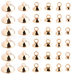 120Pcs 6 Styles Brass Bead Cap Pendant Bails, for Globe Glass Bubble Cover Pendants, Light Gold, 3.5~10mm, 20pcs/style(DIY-SP0004-25LG)