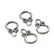304 Stainless Steel Toggle Clasps Parts, Ring, Stainless Steel Color, 22.5x15x2mm, Hole: 6x3.5mm, inner diameter: 11mm(STAS-D142-03C-P)