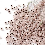 TOHO Round Seed Beads, Japanese Seed Beads, (741) Copper Lined Alabaster, 8/0, 3mm, Hole: 1mm, about 222pcs/bottle, 10g/bottle(SEED-JPTR08-0741)