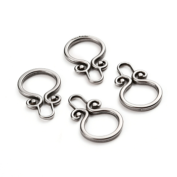 304 Stainless Steel Toggle Clasps Parts, Ring, Stainless Steel Color, 22.5x15x2mm, Hole: 6x3.5mm, inner diameter: 11mm