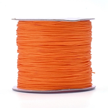 Nylon Thread, Nylon Jewelry Cord for Custom Woven Jewelry Making, Orange, 0.6mm, about 142.16 yards(130m)/roll
