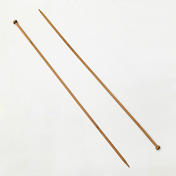 Bamboo Single Pointed Knitting Needles, Peru, 400x19x10mm, 2pcs/bag