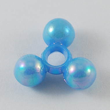 Opaque Plastic Tri Beads for Christmas Ornaments Making(SACR-R609-M)-2
