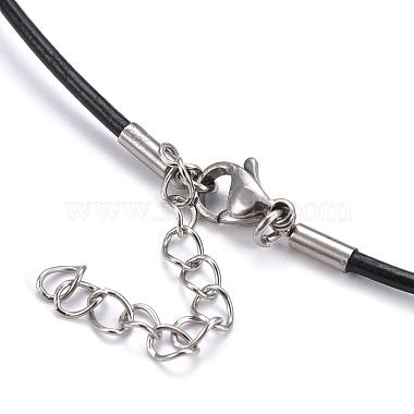 Rondes colliers de cordon en cuir faisant(X-MAK-I005-2mm)-3