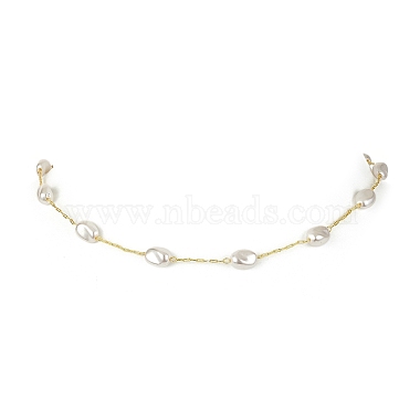 CCB Plastic Pearl Beaded Chain Necklace(NJEW-JN04337)-3