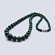 Natural Malachite Graduated Beaded Necklaces(NJEW-F218-01B)-1