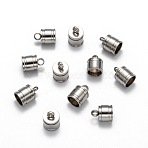 Tarnish Resistant 304 Stainless Steel Cord Ends, Stainless Steel Color, 11x7mm, Hole: 3mm, Inner Diameter: 6mm(STAS-E020-2)