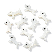 10Pcs Puppy Natural Freshwater Shell Beads, Dog Silhouette, Seashell Color, 8.5x13.5x2mm, Hole: 0.5mm(SHEL-CJ0001-28)