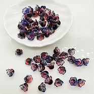 Handmade Lampwork Beads, AB Color, Lily of the Valley, Brown, 12x8mm, Hole: 1.2mm(LAMP-CJC0008-16I)