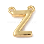 Rack Plating Brass Pendants, Long-Lasting Plated, Lead Free & Cadmium Free, Letter Charms, Real 18K Gold Plated, Letter Z, 11x9x2mm, Hole: 1mm(KK-L216-003G-Z)