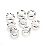 304 Stainless Steel Open Jump Rings, Stainless Steel Color, 13 Gauge, 10x1.8mm, Inner Diameter: 6.5mm, 400pcs/bag(STAS-P212-25P-20)