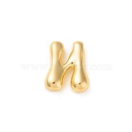 Brass Pendants, Real 18K Gold Plated, Letter N, 21.5x18x6.5mm, Hole: 2.5x3mm(KK-P262-01G-N)