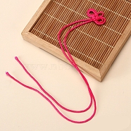 Polyester Chinese Knot Tassel Big Pendants, Cerise, 400mm(PW-WG21428-08)